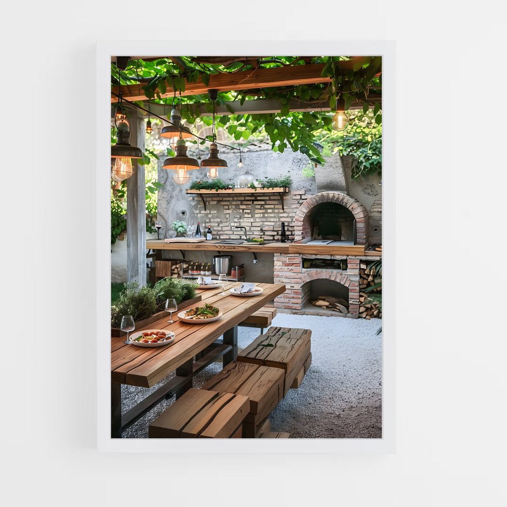 ap-outdoor kitchen-12 cadre Blanc