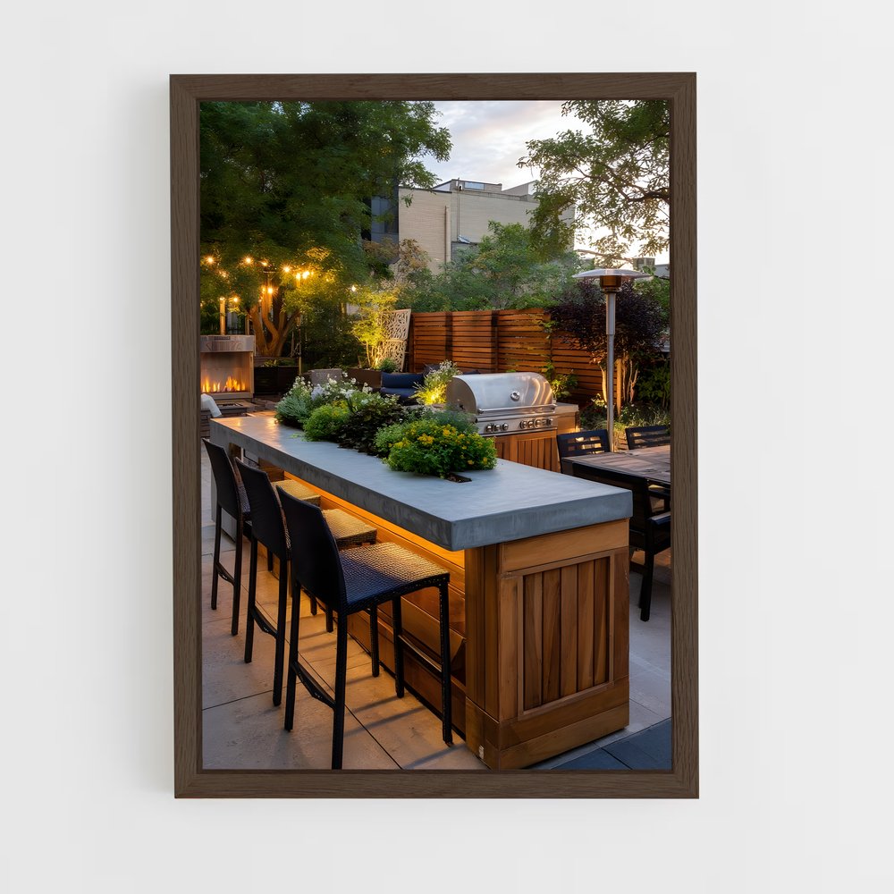 ap-outdoor kitchen-8 cadre Bois foncé