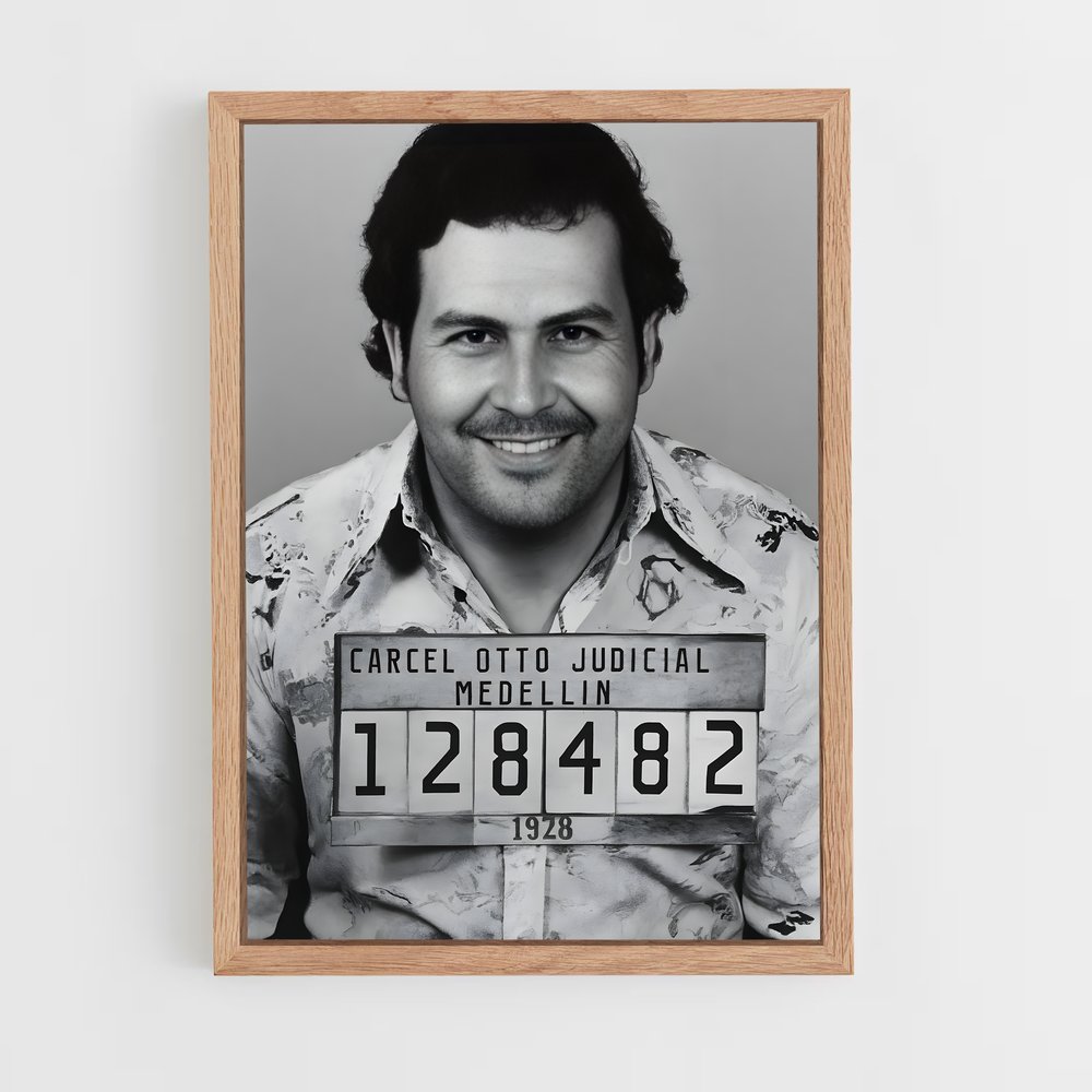 ap-pablo escobar-3 cadre Bois clair