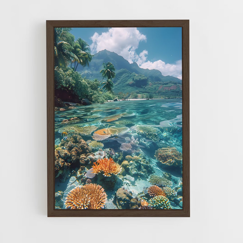 ap-pacific ocean-12 cadre Bois foncé