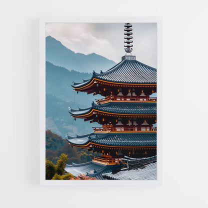 ap-pagoda style architecture-7 cadre Blanc