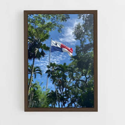 ap-panama flag-1 cadre Bois foncé