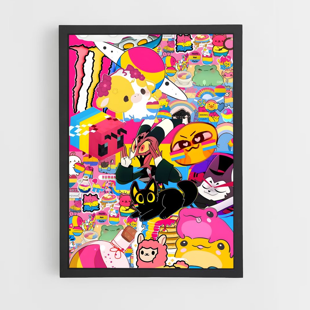 ap-pansexual flag-1 cadre Noir