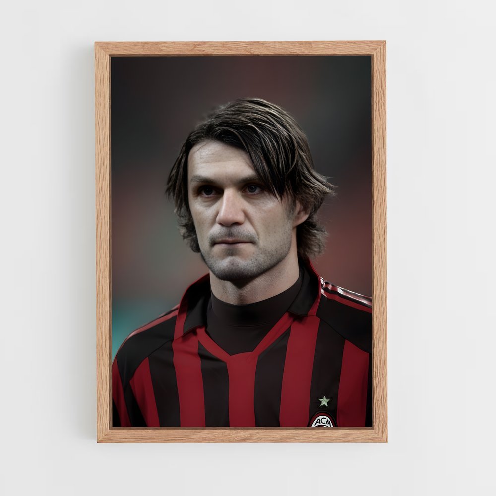 ap-paolo maldini-12 cadre Bois clair