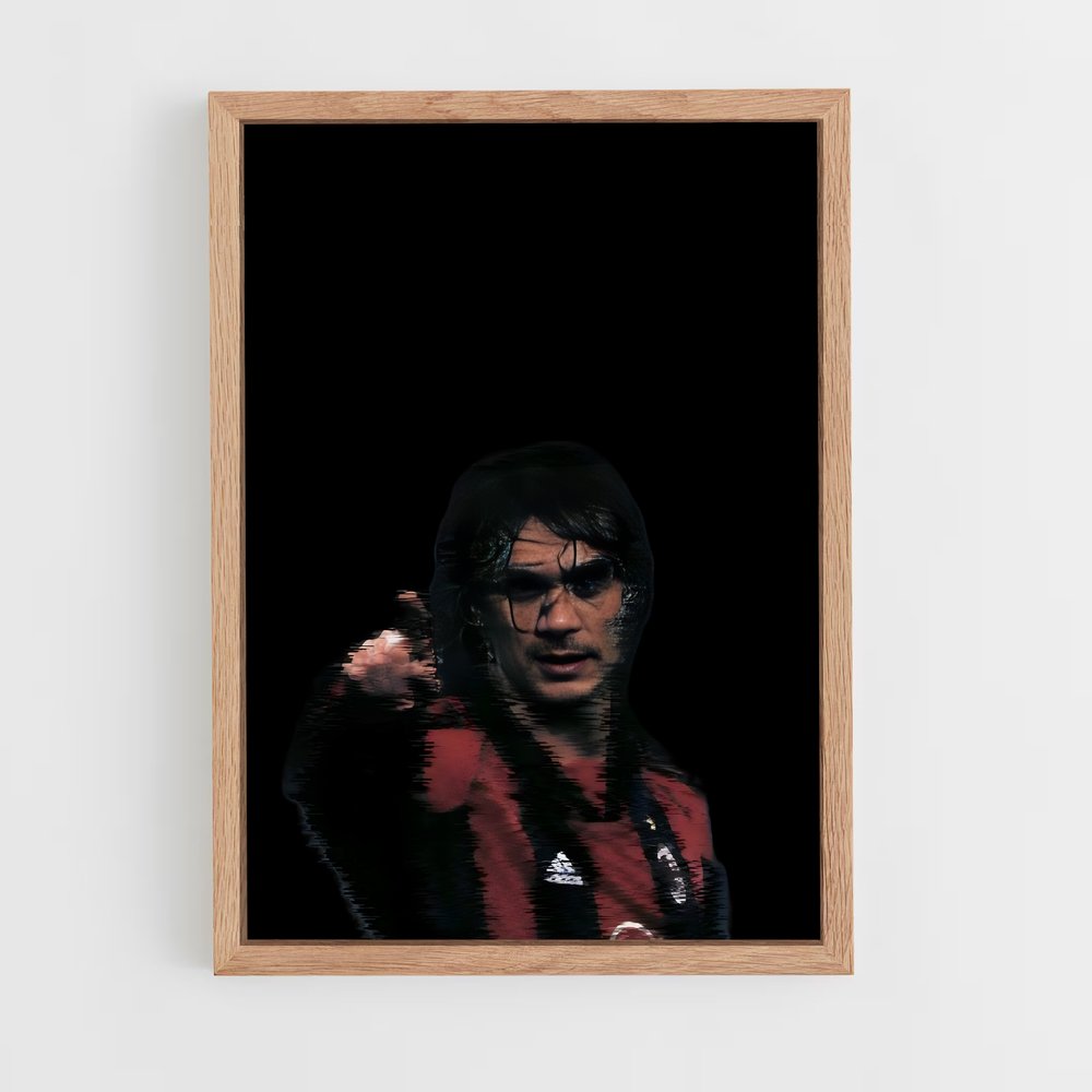 ap-paolo maldini-8 cadre Bois clair