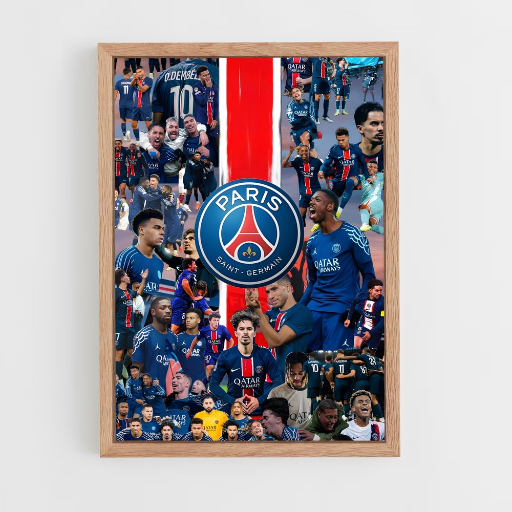 ap-paris saint-germain fc-5 cadre Bois clair