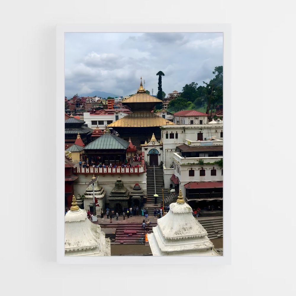 ap-pashupatinath temple-8 cadre Blanc