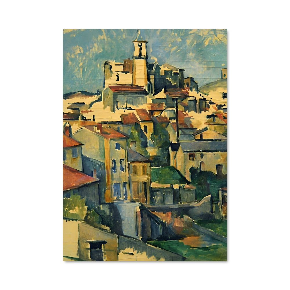 Poster Montagne et Village