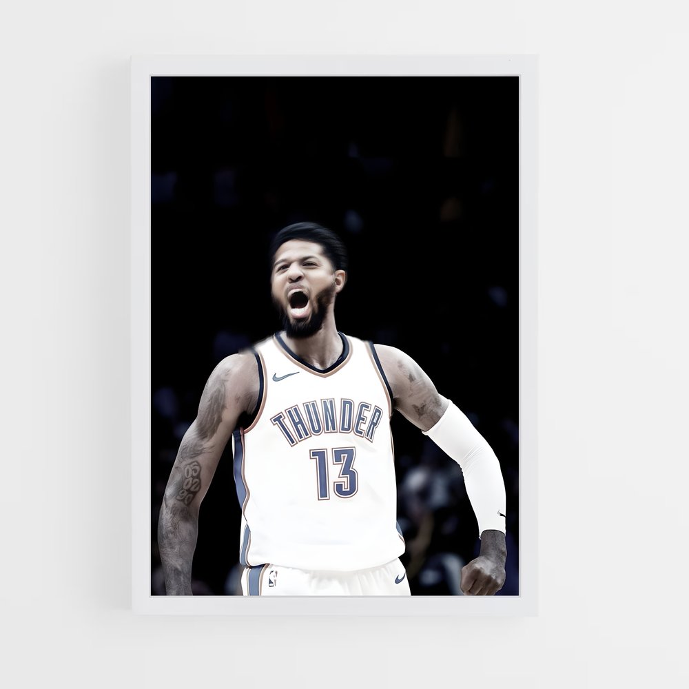 ap-paul george-5 cadre Blanc