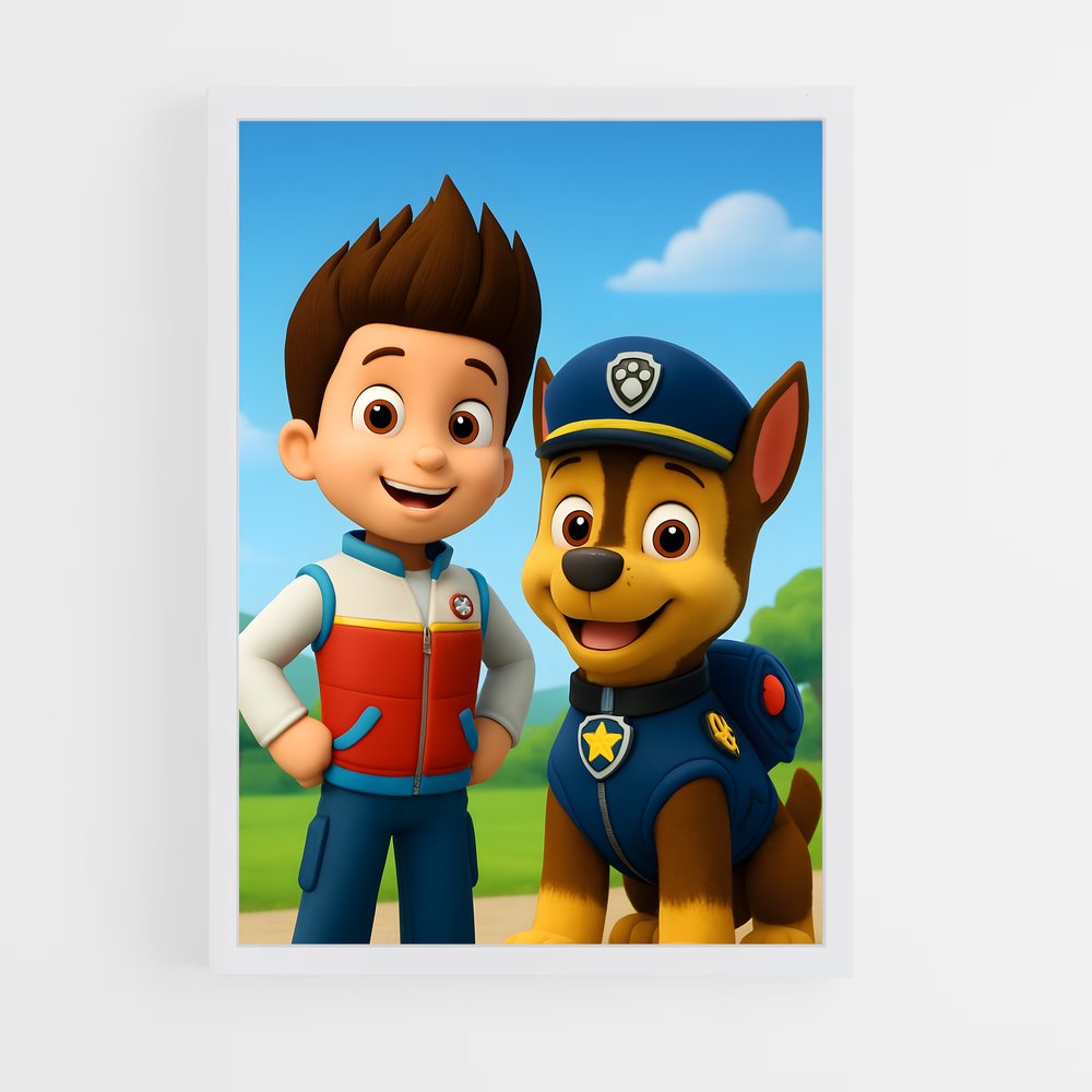 ap-paw patrol-4 cadre Blanc
