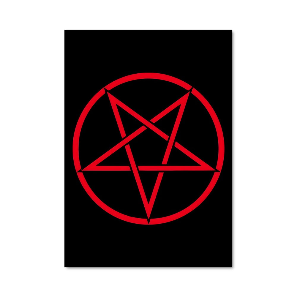 Poster Pentagramme Rouge