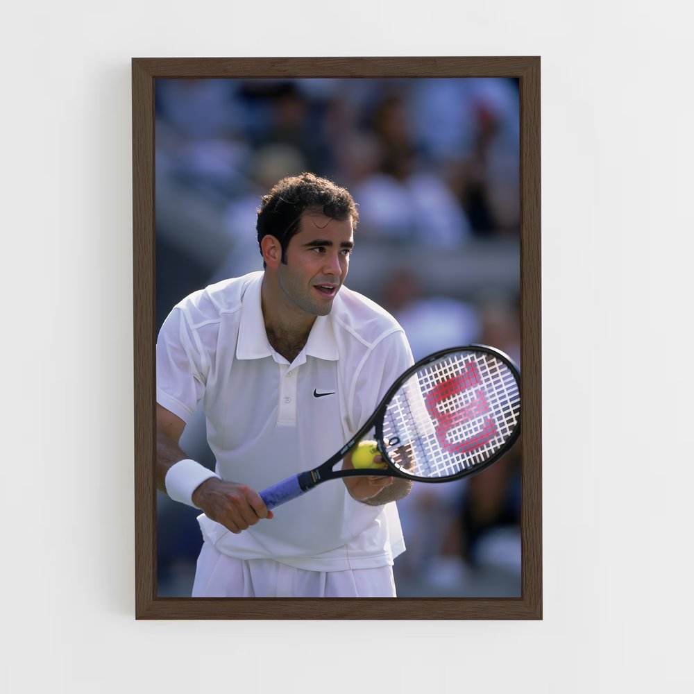ap-pete sampras-1 cadre Bois foncé