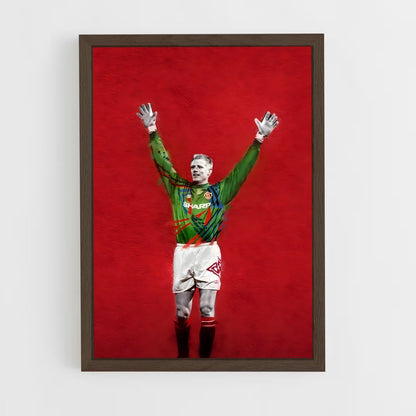 ap-peter schmeichel-8 cadre Bois foncé
