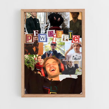 ap-pewdiepie-5 cadre Bois clair