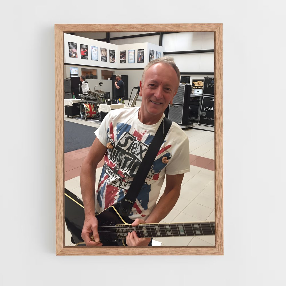 ap-phil collen-4 cadre Bois clair