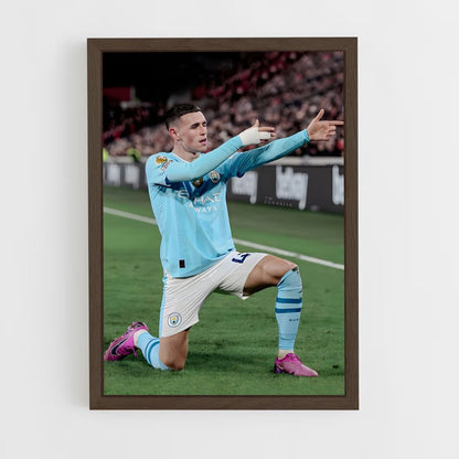 ap-phil foden-11 cadre Bois foncé