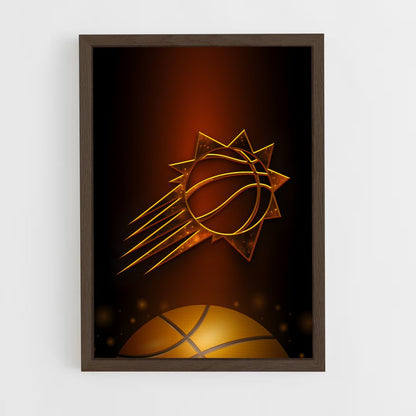 ap-phoenix suns-9 cadre Bois foncé