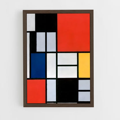 ap-piet mondrian-1 cadre Bois foncé