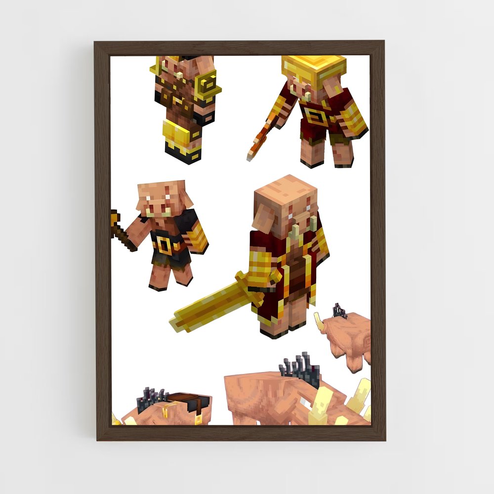 ap-piglin-1 cadre Bois foncé
