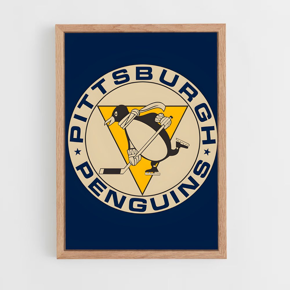 ap-pittsburgh penguins-1 cadre Bois clair