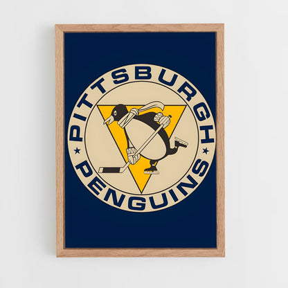 ap-pittsburgh penguins-1 cadre Bois clair