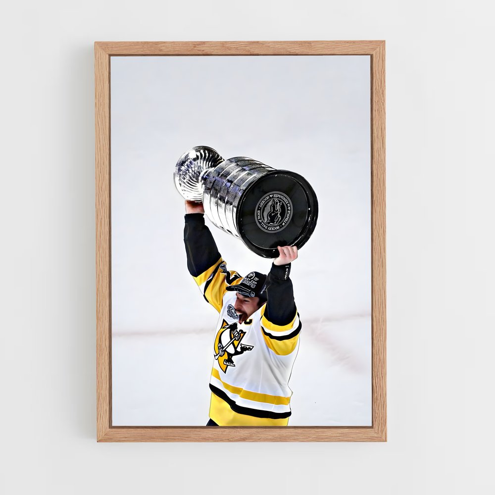 ap-pittsburgh penguins-3 cadre Bois clair