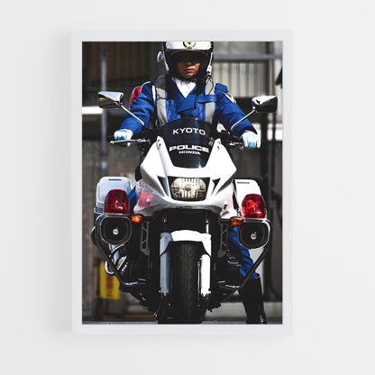 ap-police motorcycle-3 cadre Blanc