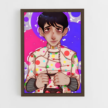 ap-polka dot man-4 cadre Bois foncé