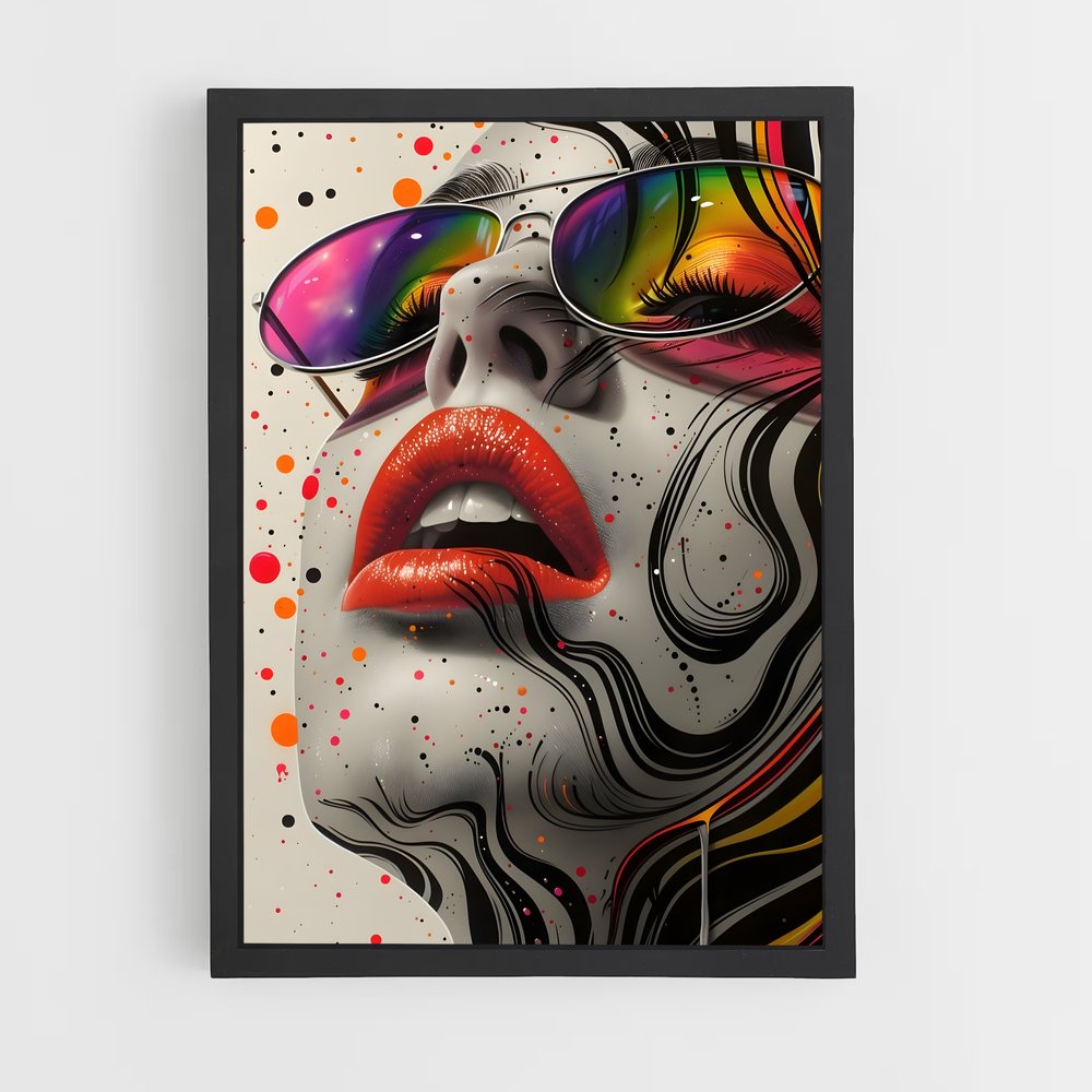 ap-pop art-10 cadre Noir
