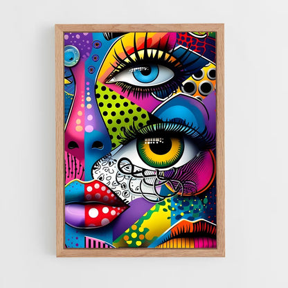 ap-pop art-8 cadre Bois clair