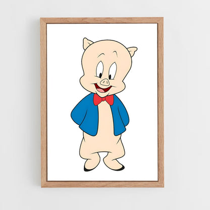 ap-porky pig-2 cadre Bois clair