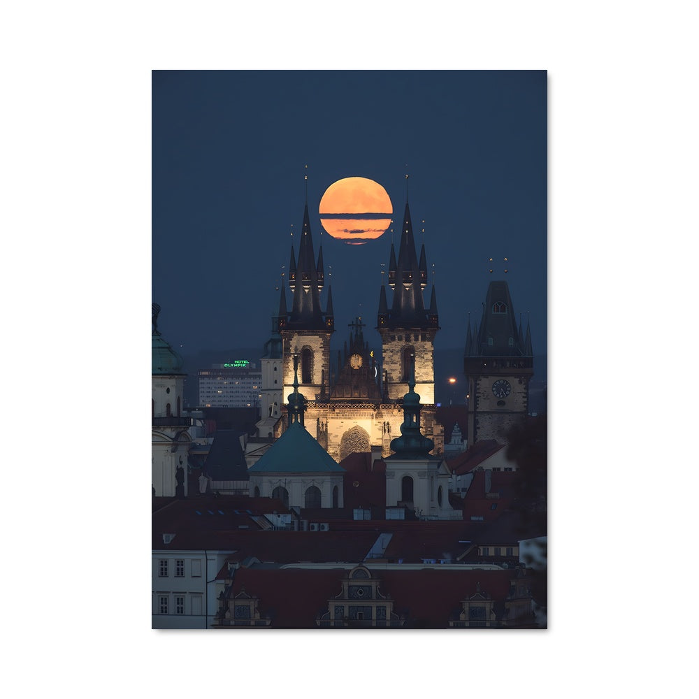 Poster Lune sur Prague
