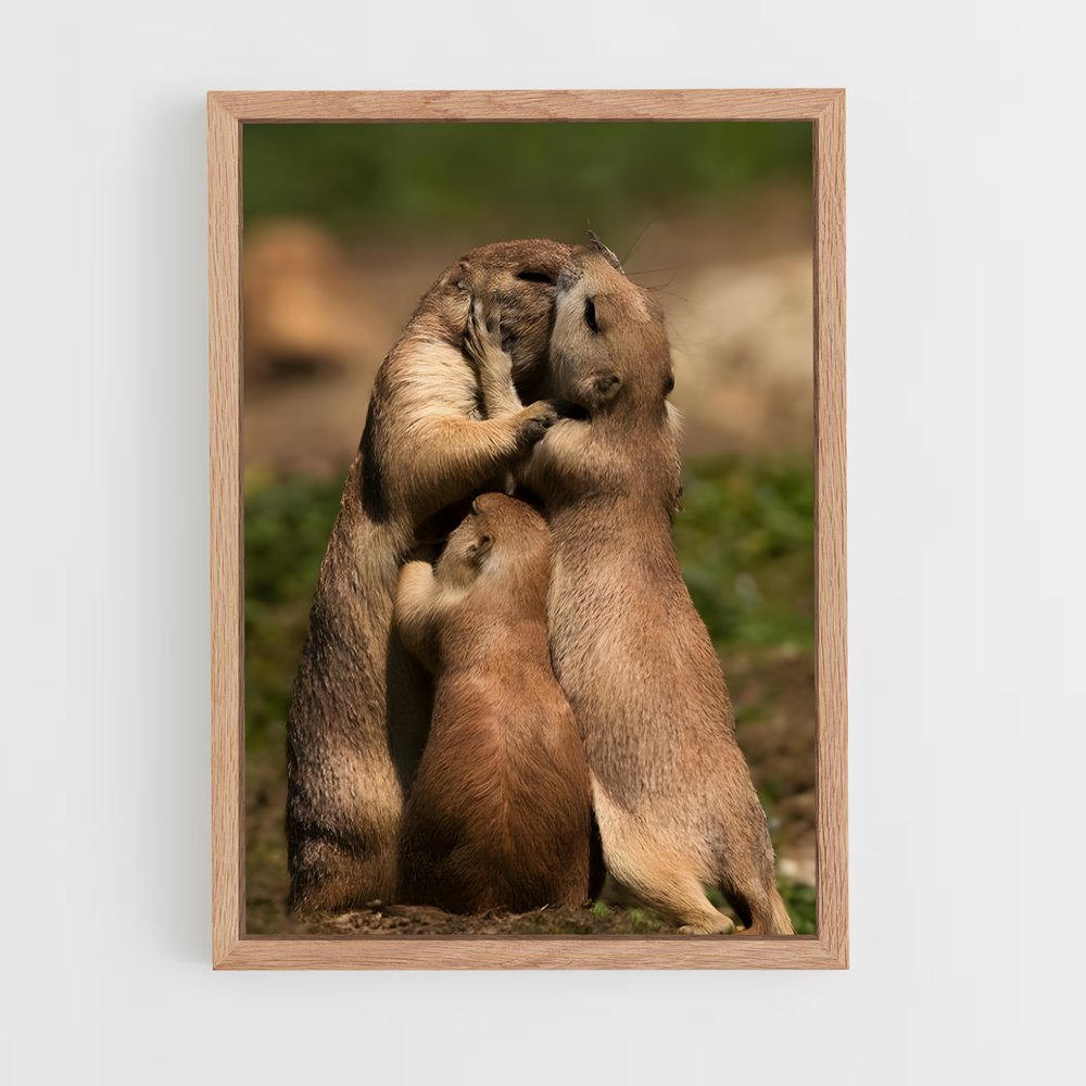 ap-prairie dog-5 cadre Bois clair