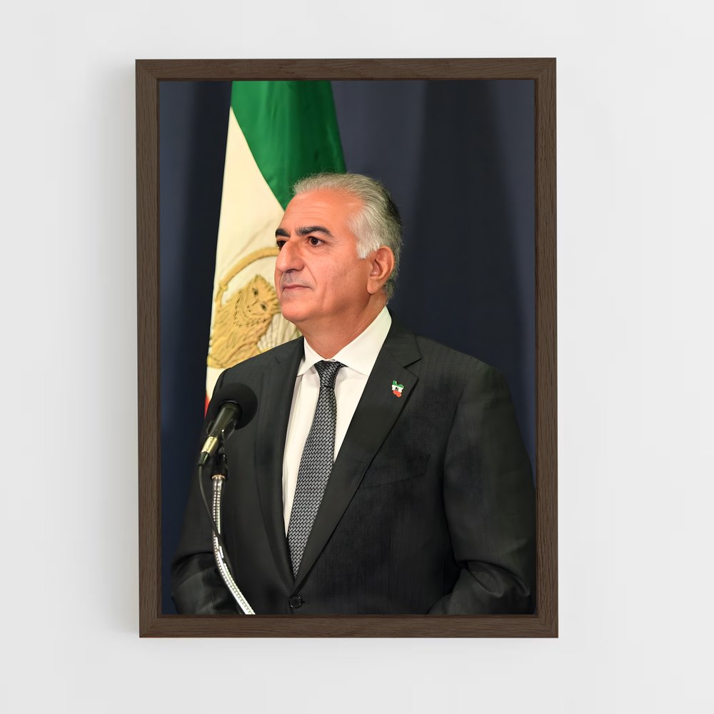 ap-prince ali reza pahlavi-1 cadre Bois foncé