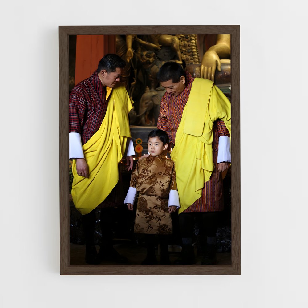 ap-prince jigme namgyel wangchuck-8 cadre Bois foncé