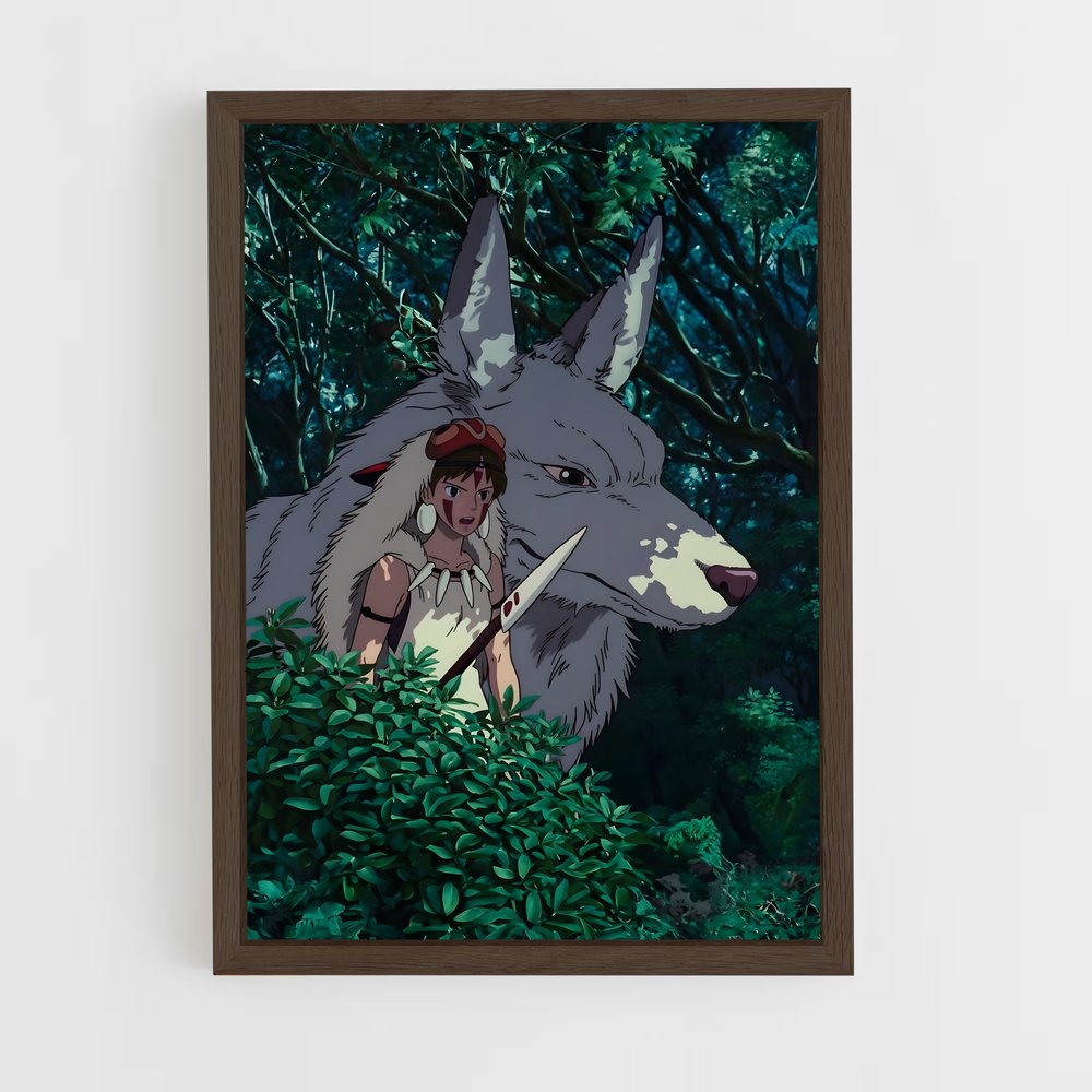 ap-princess mononoke-9 cadre Bois foncé
