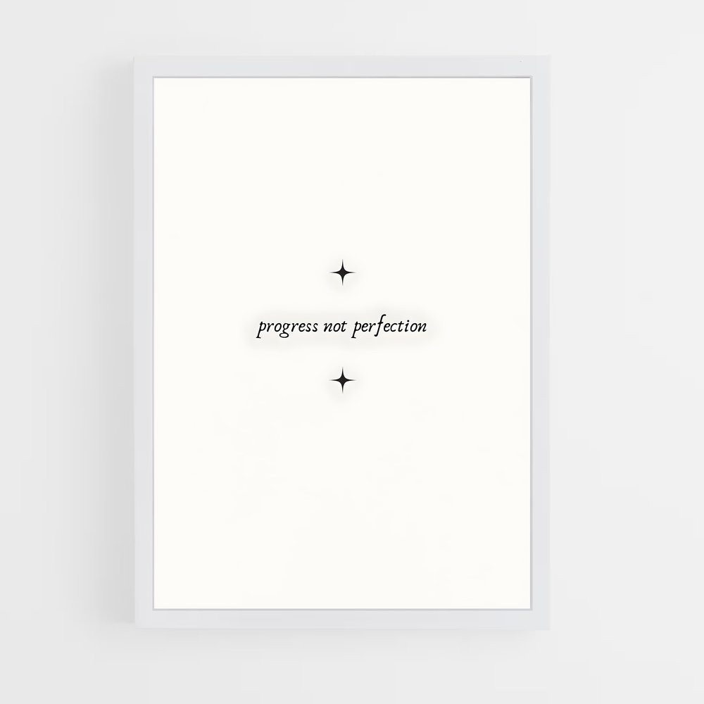 ap-progress not perfection-5 cadre Blanc