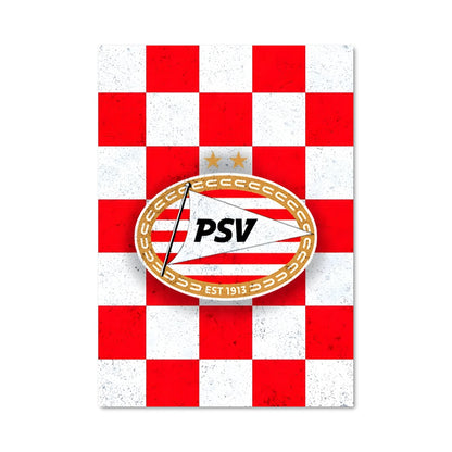 Poster Échiquier Rouge et Blanc