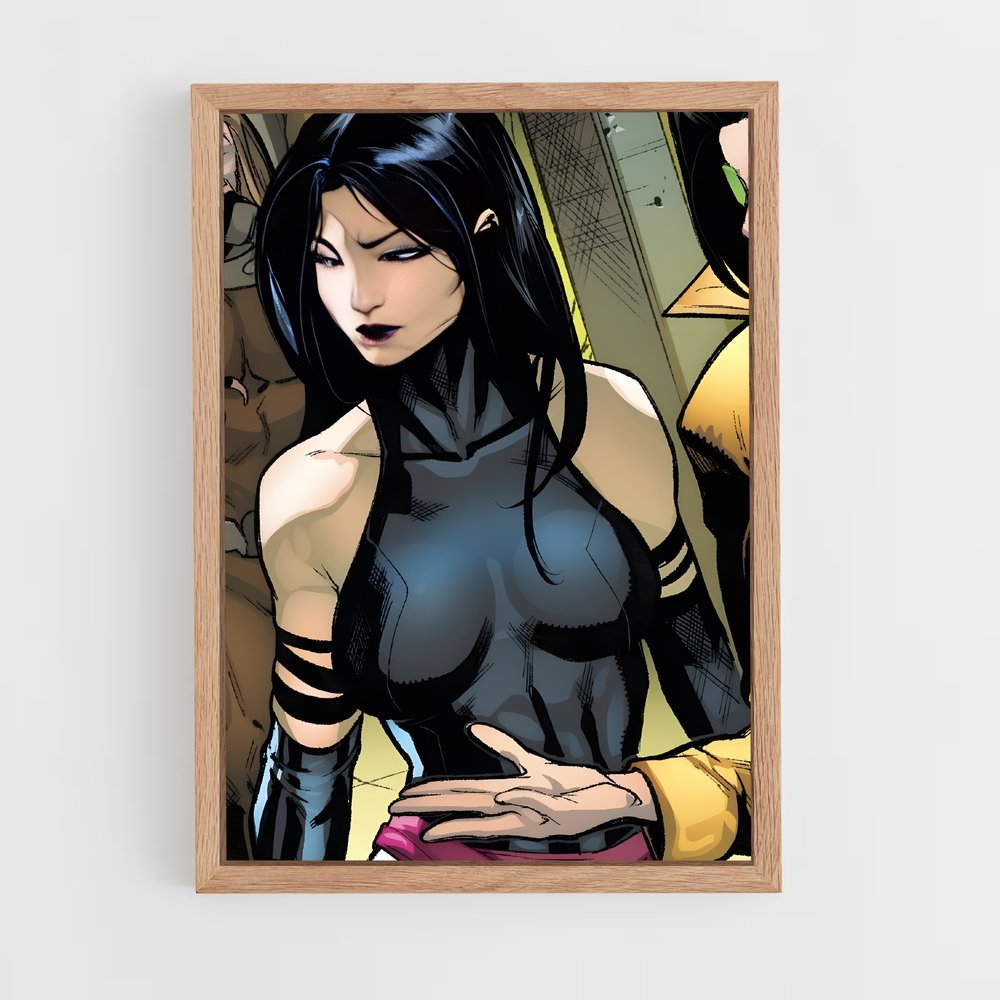 ap-psylocke x-men-4 cadre Bois clair