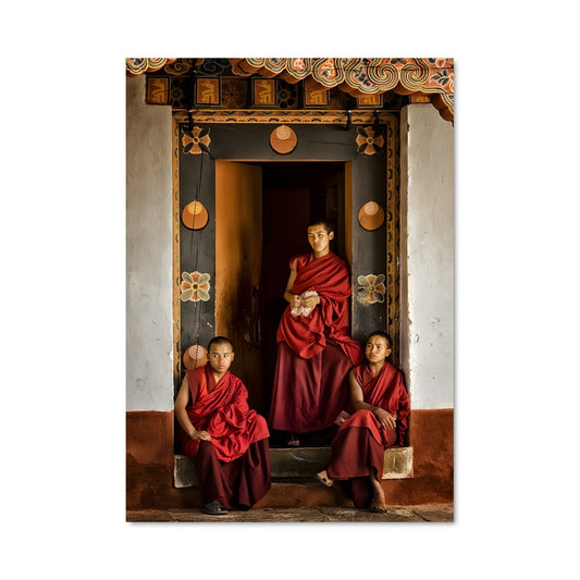 Poster Moines en Méditation