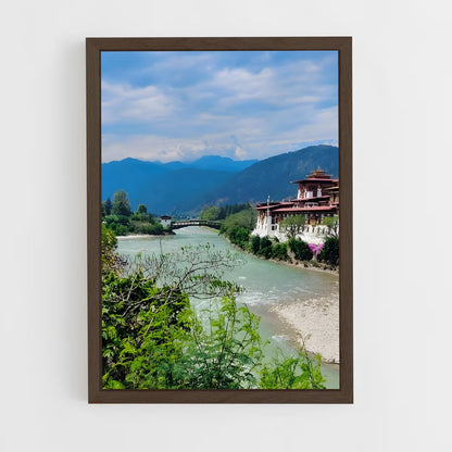 ap-punakha dzong-1 cadre Bois foncé