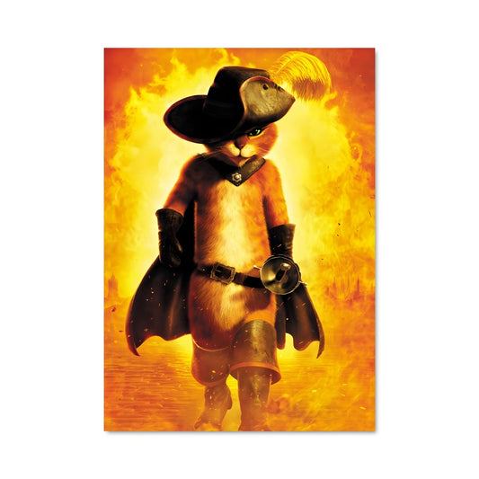 Poster Puss en Flammes