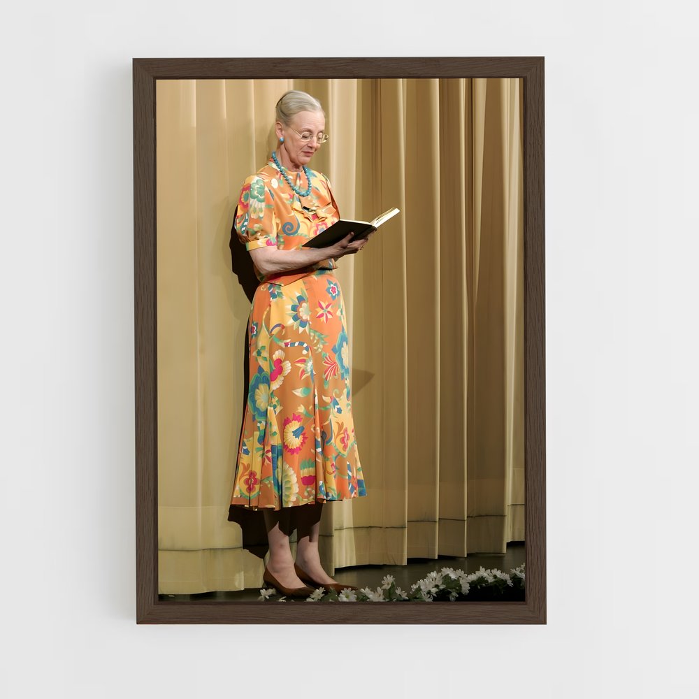 ap-queen margrethe ii-4 cadre Bois foncé