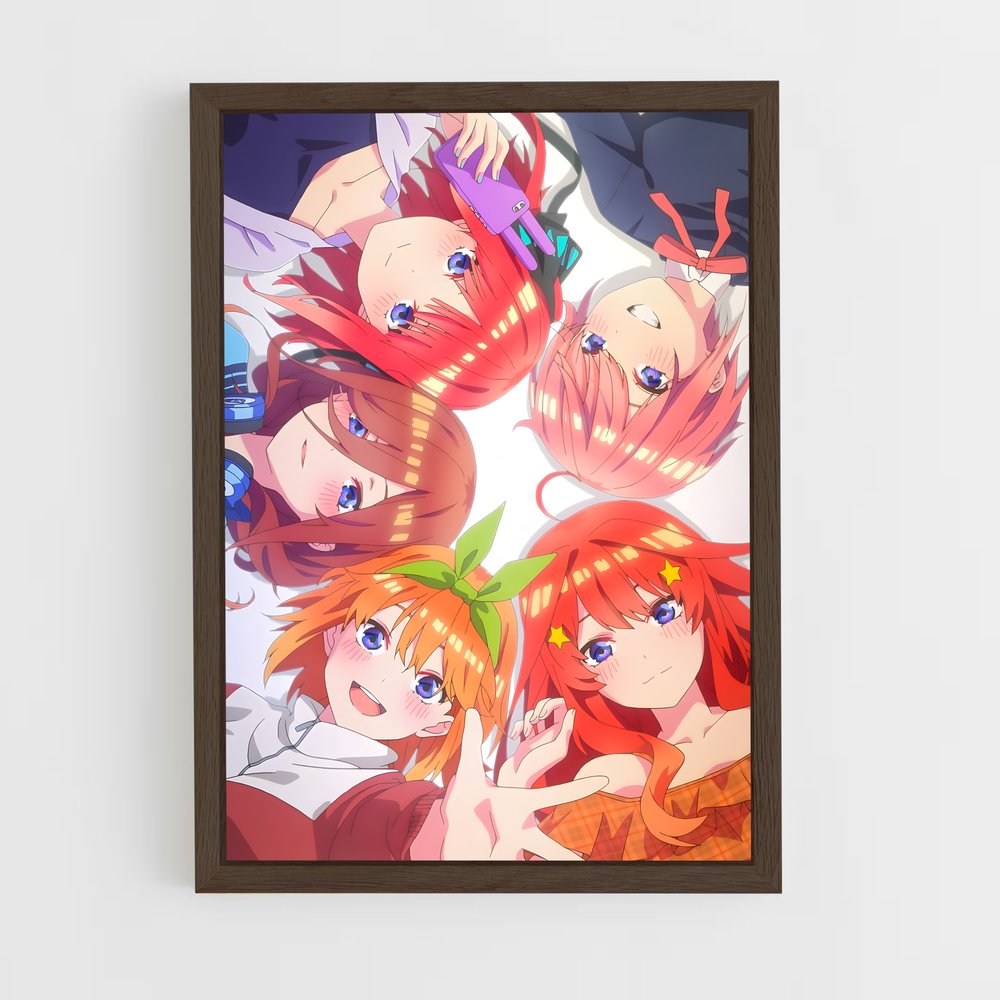 ap-quintessential quintuplets-1 cadre Bois foncé