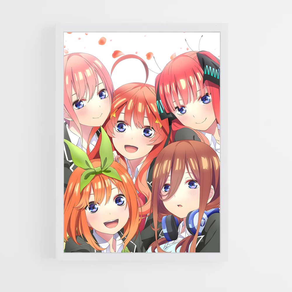 ap-quintessential quintuplets-5 cadre Blanc