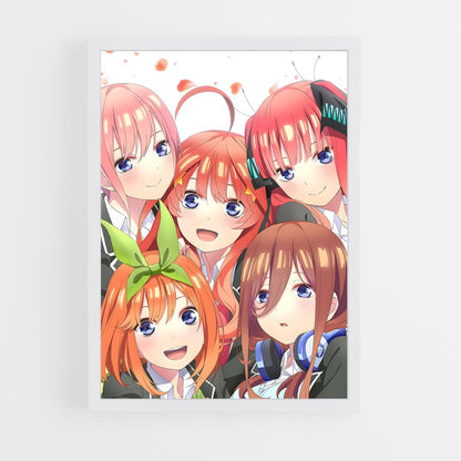 ap-quintessential quintuplets-5 cadre Blanc