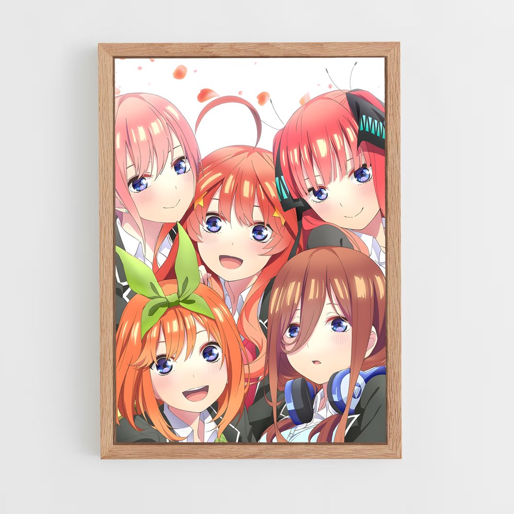 ap-quintessential quintuplets-5 cadre Bois clair