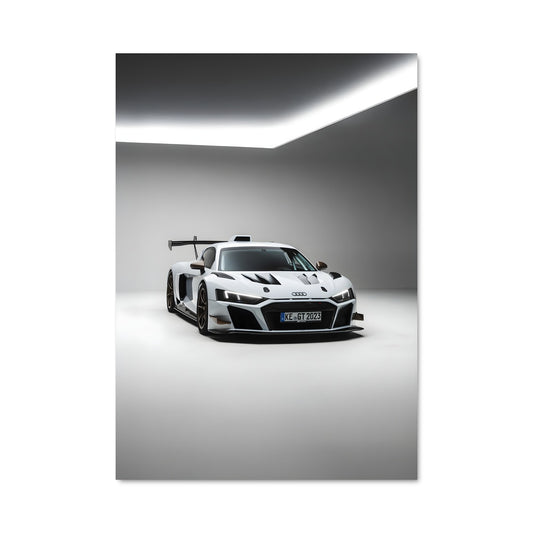Poster Audi R1 Blanc