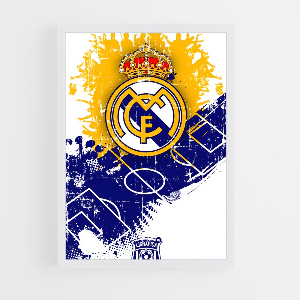 ap-real madrid cf-3 cadre Blanc