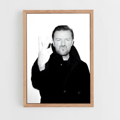 ap-ricky gervais-4 cadre Bois clair